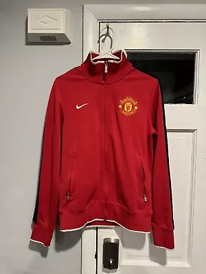 Manchester United Jacket Men Small Red Track Zip Soccer Football 2011 Nike • $25