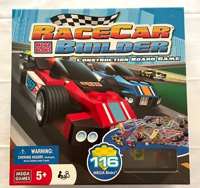 Mega Bloks Race Car Builder Construction Board Game Age 5+ RARE HTF Complete • $11.90
