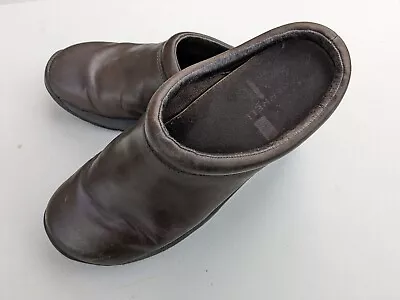 Merrell Women's Encore Nova 2 Brown Leather Clogs Mule Slip On Shoes Size 8 • $21.90