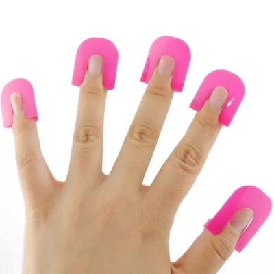 26 Pcs Curve Shape Spill-proof Finger Cover Nail Polish Varnish Protector Holder • $3