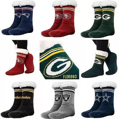 NFL Team Women's Tall Footy Slippers - Size 6-10 Non Skid • $19.99