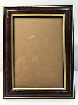 5x7 Vintage Red Marble Themed Gold Boarder Antique Picture Photo Frame • $24.97