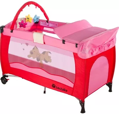 Cot Bed Travel Baby Play Foldable Folding Playpen Children Portable NO MATTRESS • £40