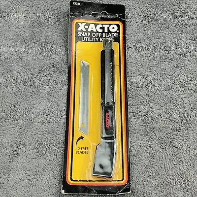 X-Acto X3244 Snap Off Blade Utility Knife 2 Free Blades New Sealed Vintage Rare • $20