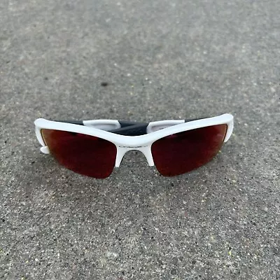 Oakley Flak Jacket 1.0 Black & White Sunglasses 24-426 Polarized Preowned • $59.99