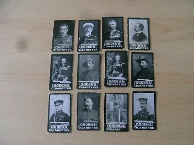 12 Different Ogdens Guinea Gold  Tab Cards Leading Generals  At The War 1901 • £2.50