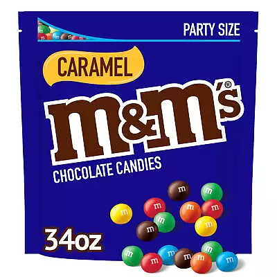 M&M's Caramel Milk Chocolate Candy Party Size - 34 Oz Bag Classic Candy Home • $16.99