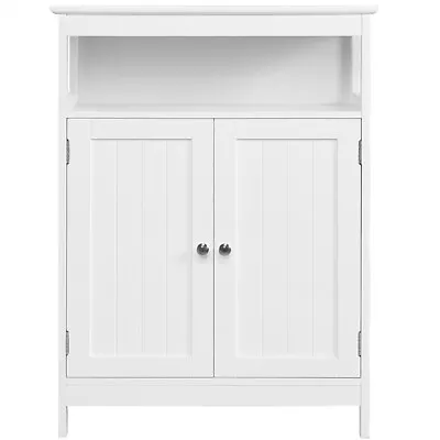 $69.59 • Buy Free Standing Storage Cabinet W/ Double Doors & Adjustable Shelves For Bathroom