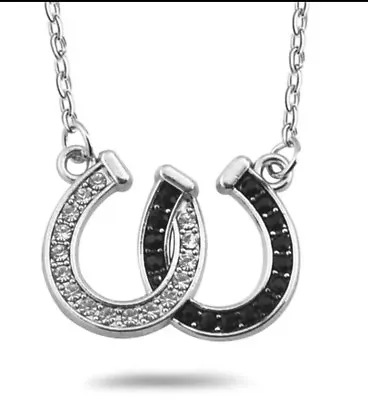 £6.50 • Buy Crystal Necklace Horseshoe Lucky Charm Good Luck Wedding Bridel Birthday 774