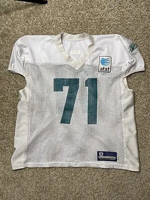 MIAMI DOLPHINS #71 WHITE PRACTICE GAME Issued REEBOK JERSEY MENS SZ 56 • $58.88