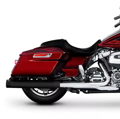 Rinehart Black 4  DBX40 Mufflers W/Black End Caps 500-0183 Harley Touring 17-23 • $649.95