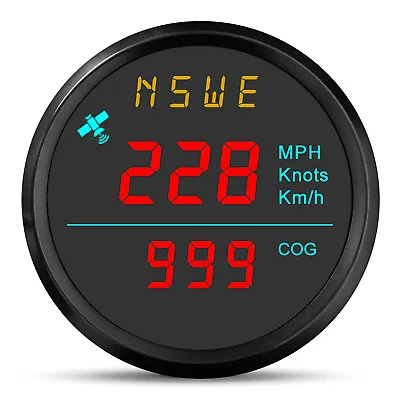 52mm GPS Speedometer Gauge 0-299MPH KMH Knots RED Light NSWE For Car Boat 12/24V • $45.80