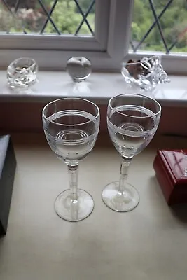 2 Stuart Crystal/Jasper Conran  Bar Ware  Wine Glasses 23cm Tall Unused Cond. • £80