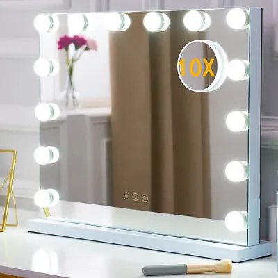 Hollywood Vanity Mirror W/ Lights Large Makeup Mirror With 14 Dimmable LED Bulbs • £47.90