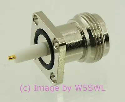 N Female Chassis Coax Connector Extended Teflon Panel Mount By W5SWL  • $3.73