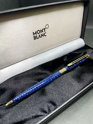 MONTBLANC Noblesse Oblige Blue-Marble GT Vintage Twist Ballpoint Pen With BOX • $380