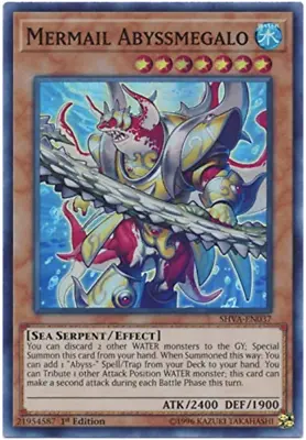 Yu-Gi-Oh! 3X Mermail Abyssmegalo - SHVA-EN037 - Super Rare - 1st Ed- NM/M - NEW • $1.79