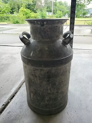 Vintage Stainless 20qt 5 Gallon Milk Dairy Can 19 H • $78