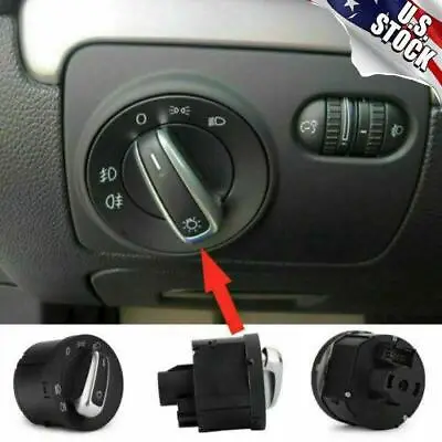 Euro Headlight Switch Light Fits VW Passat CC B6 Jetta Golf MK5 MK6 5ND941431A T • $17.62