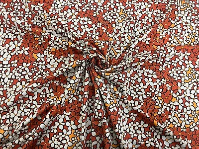 Jersey Fabric Ladies 4-Way Stretch Cotton Knit Floral Patterned For Dressmaking • £8.25