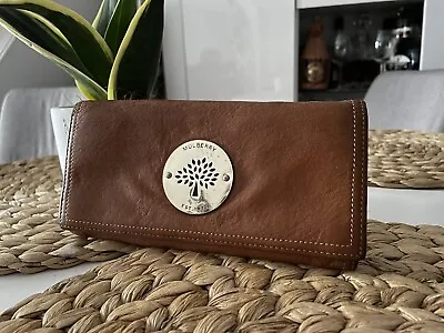 Genuine MULBERRY - Daria Continental Purse Wallet Oak Brown Leather • £87