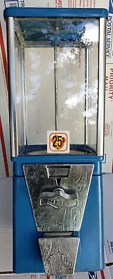 GUMBALL VENDING MACHINE--OAK--WORKS GREAT--WITH LOCK & KEY--ROUTE READY Or PARTS • $69