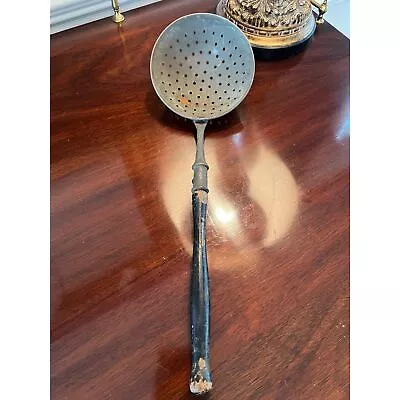 Antique Long Handle Ladle Strainer Slotted Spoon Skimmer 15.5  • $15.96