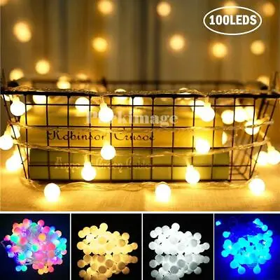 £7.67 • Buy LED Globe Ball String Fairy Lights Mains Plug In Christmas Outdoor Indoor Xmas