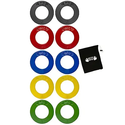 Micro Gainz Multi-Color Olympic Micro Plate Set .25LB-1.25LB W/ Bag Made In USA • £67.46