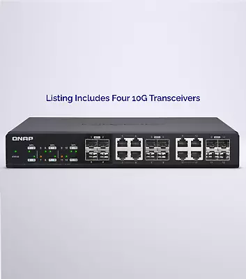 QNAP QSW-1208-8C-Unmanaged-10G Switch - 8-R45 + 12 Fiber-Inc. 4-10G Transceivers • $397.65