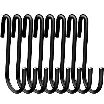 24 Pack 3 Inch Heavy Duty S Hooks Black Pan Pot Holder Rack Hooks S Shaped Hangi • $14.23