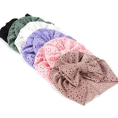 Infant Baby Beanie Turban Hat Bow Knot Cap Newborn Head Wraps Kids Knot Headband • £2.95