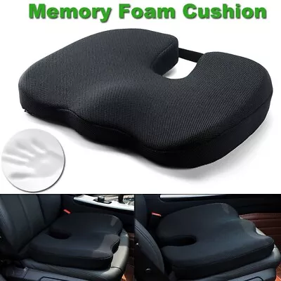 Memory Foam Car Cushion For Driving Seat Driver Booster Office Chair Pad Pillow • £15.99