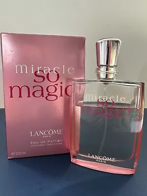 Genuine Lancôme Miracle So Magic Perfume 100ml Bottle Boxed 3/4 Full Rare! • £35