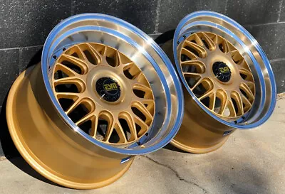 ESM-004M GOLD Wheels Rims 18x11 18x8.5 5x130 Porsche 996 Carrera C2 GT3 911 • $1345