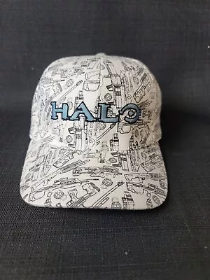 Halo 3 Microsoft Xbox Hat White 2009 Guns Weapons Video Gamer OSFM Baseball Cap • $37.99