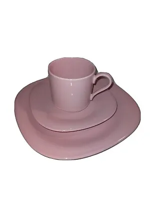 Mikasa Color Classic  Pink Whisper CF100 3pc Cup/saucer/ Salad Plate Set Japan • $9.60