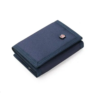 TOPTIE Mens Trifold Wallets With Zipper Coin Pocket Canvas Billfold Bulk Sale • £12.99