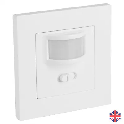PIR Motion Sensor Switch Wall Mouted Light Bulb Plate Lamp Controler 110V-240 • £8.19