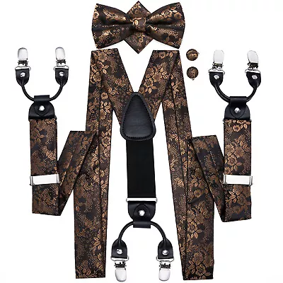$10.44 • Buy Mens Button Clip-On Suspenders Adjustable Elastic Heavy Duty Trouser Belt Braces