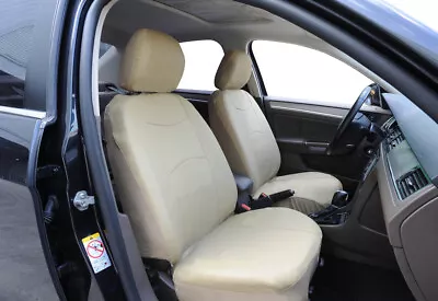 Pair Of Tan Leather Car Seat Covers Compatible For Mazda Front Only (Video) • $23