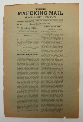 £0.99 • Buy 1899 - 30th Edition - Mafeking Mail - Boer War - Baden Powell - Scout Interest