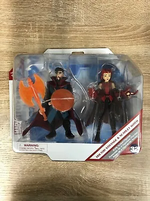 Disney Store Marvel Toybox Doctor Strange And Scarlet Witch Action Figure Set • £10