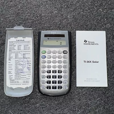 TI-36X Solar Powered Texas Instruments Calculator With Case School Math Manual • $4.90