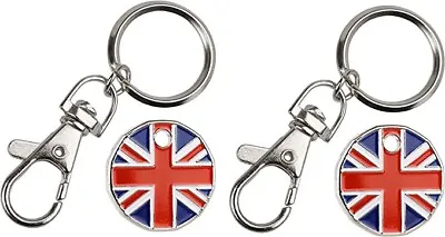 £2.89 • Buy 2 X Superior Union Jack New Shape New £1 Coin Trolley Token Keyring Shopping