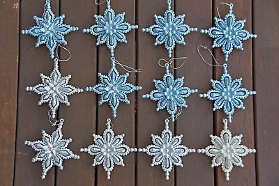 BULK SILVER CHRISTMAS XMAS DECORATIONS X 49 • $75