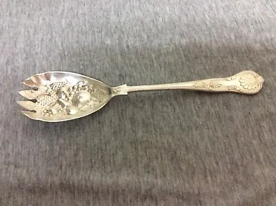 Vintage Kings Pattern EPNS A1 Sheffield England Fruit Repousse Serving Spoon  • $29.99