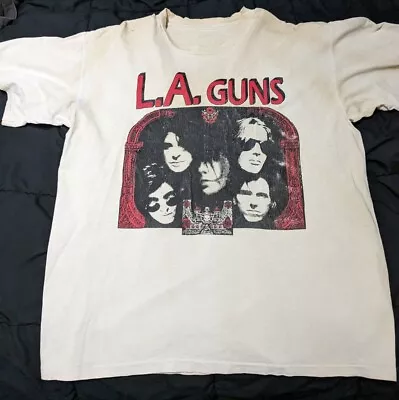 Vintage 1992 La Guns Hollywood Vampire Tour Shirt Extremely Rare Size L White  • $200