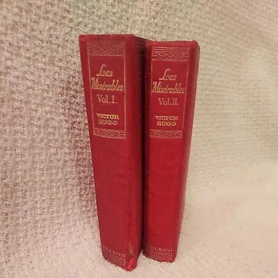 Victor Hugo - Les Miserables Vol. 1&ll Vintage Book Set Thomas Nelson & Sons • $30