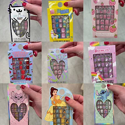 Girls False Nails Kids Childrens Press On Primark Fake Stick Gift Party Bag Fill • £3.59